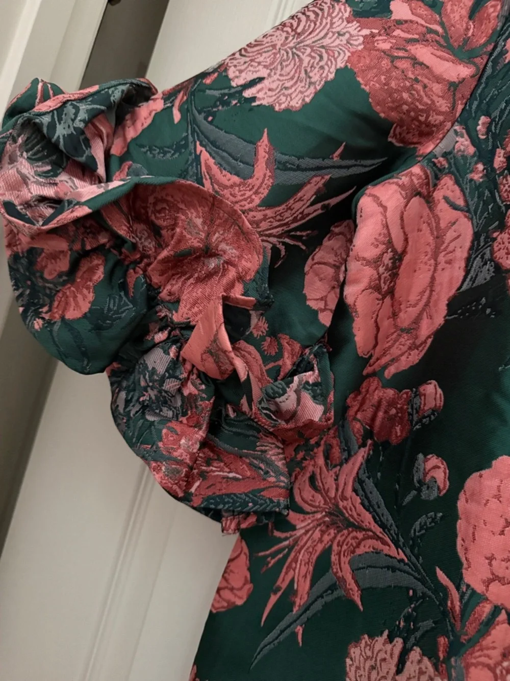 ABBEY GLASS Bronwyn Dress Forest Mum Jacquard - Picture 7 of 9